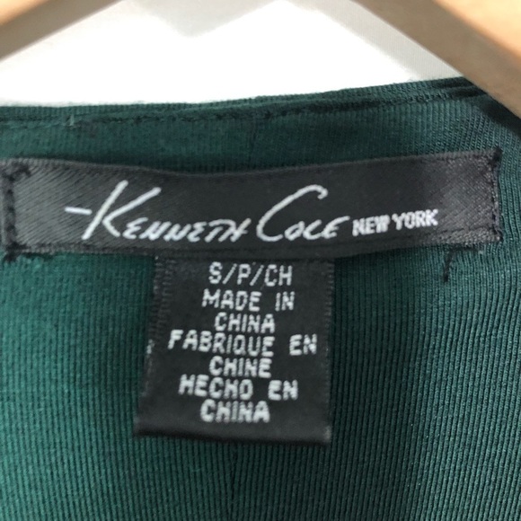 Kenneth Cole Emerald Green V Neck long sleeve SM - Picture 4 of 5